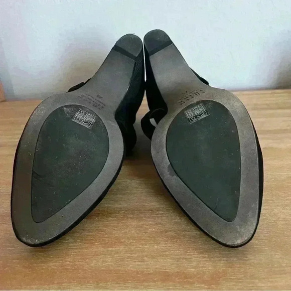 EILEEN‎ FISHER Mary Knotted Black Suede Cutout Kitten Heel Pumps - US 7.5 - Picture 8 of 9